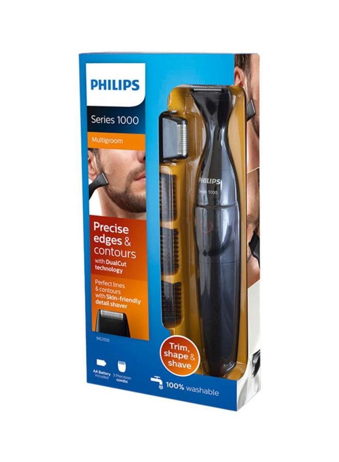 Philips International Version MG1100 Multigroom Ultra Precise Beard Styler Black Black - Image 5