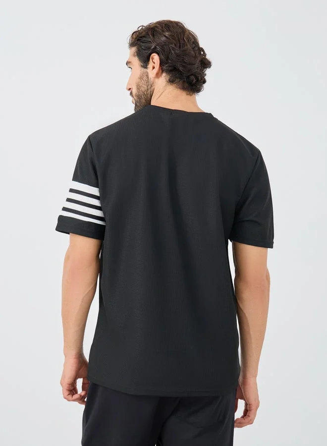 Styli Striped Short Sleeve Oversized T-Shirt