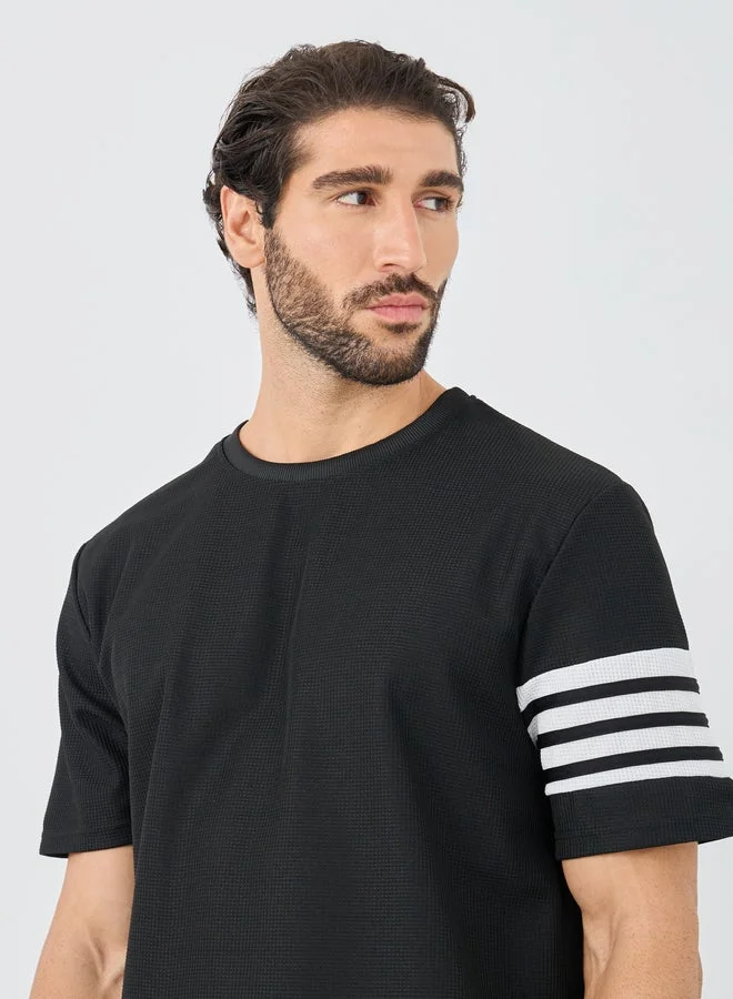 Styli Striped Short Sleeve Oversized T-Shirt