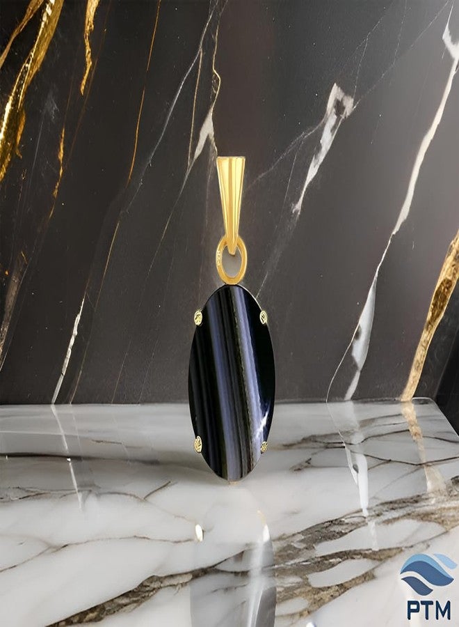 بي تي إم قلادة من حجر العقيق السليماني الطبيعي المعتمد، وزنها 7.25 قيراط أو 6.5 قيراط، مطلية بالذهب عيار 22 قيراط، مصنوعة من خمسة معادن، مناسبة للرجال والنساء - nvdhp2725 - Image 2