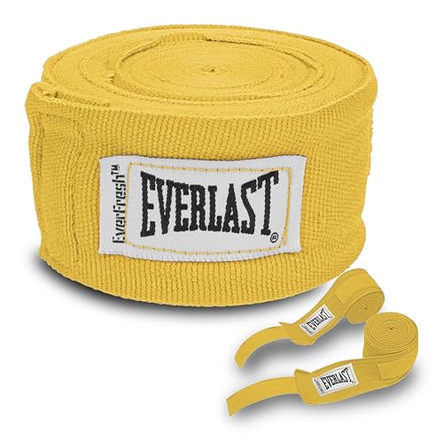 Everlast Boxing Handwraps, Machine Washable Speedbag Training and Martial Arts Hand Wrap, Gold - Image 1