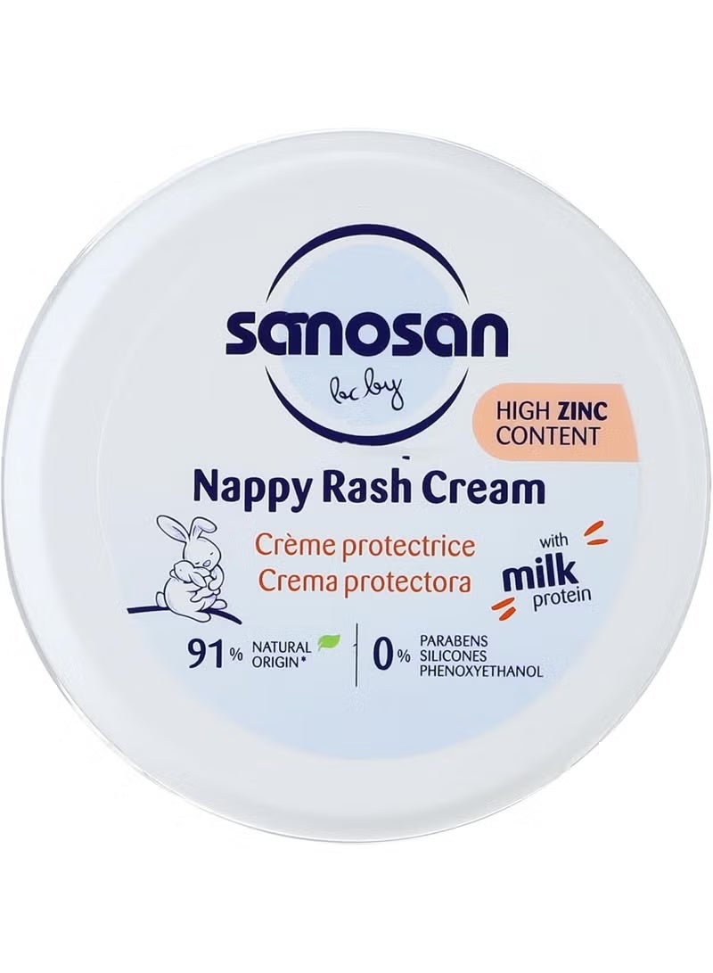 سانوسان كريم سانوسان لعلاج طفح منطقة الحفاض والتهابات الحفاض – غني بالزنك وبروتين الحليب، مكونات طبيعية بنسبة 91% وخال من البارابين والسيليكون - Image 1