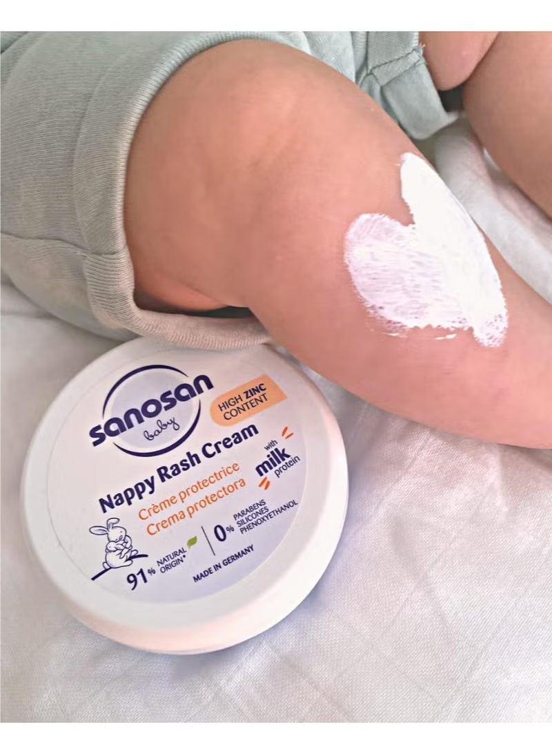 سانوسان كريم سانوسان لعلاج طفح منطقة الحفاض والتهابات الحفاض – غني بالزنك وبروتين الحليب، مكونات طبيعية بنسبة 91% وخال من البارابين والسيليكون - Image 3
