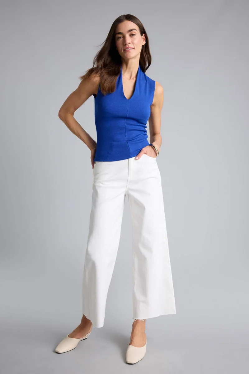 ديفاكتو Culotte Fit Wide Leg Gabardine Trousers