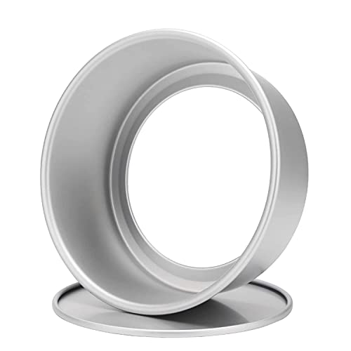 Bezall 8 Inch Round Cake Pan, Non-Stick Cake Baking Pans with Removable Bottom, Aluminum Cheesecake Pan Chiffon Cake Mould - Image 3