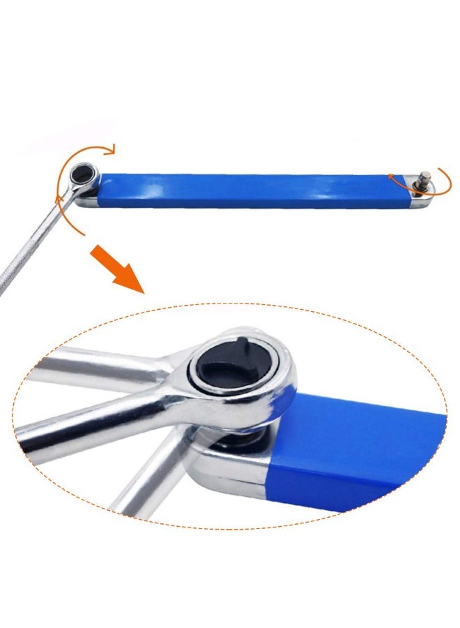 مفتاح تمديد اوفست، مجموعة مفتاح ربط بسقاطة عالمية مع محولات محرك مربعة 1/2 انش و1/4 انش و3/8 انش، مفتاح ربط عالمي للأماكن الصغيرة - Image 3