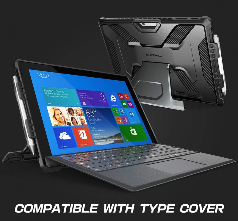 SUPCASE [UB PRO Series] Full-Body Kickstand Rugged Protective Case for Surface Pro 7/6/5/4/LTE (Black) - Image 3