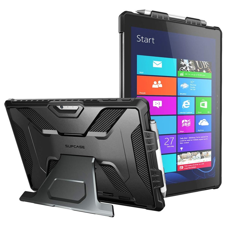SUPCASE [UB PRO Series] Full-Body Kickstand Rugged Protective Case for Surface Pro 7/6/5/4/LTE (Black) - Image 1
