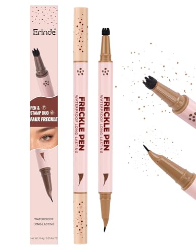 Erinde 2In1 DualEnded Freckle Pen Freckle Stamp Waterproof Freckles Makeup Kit with Precise Curved Tip for Natural Lifelike Faux Freckles LongLasting Quick Dry SmudgeProof Fake Freck Pen 01 - Image 1