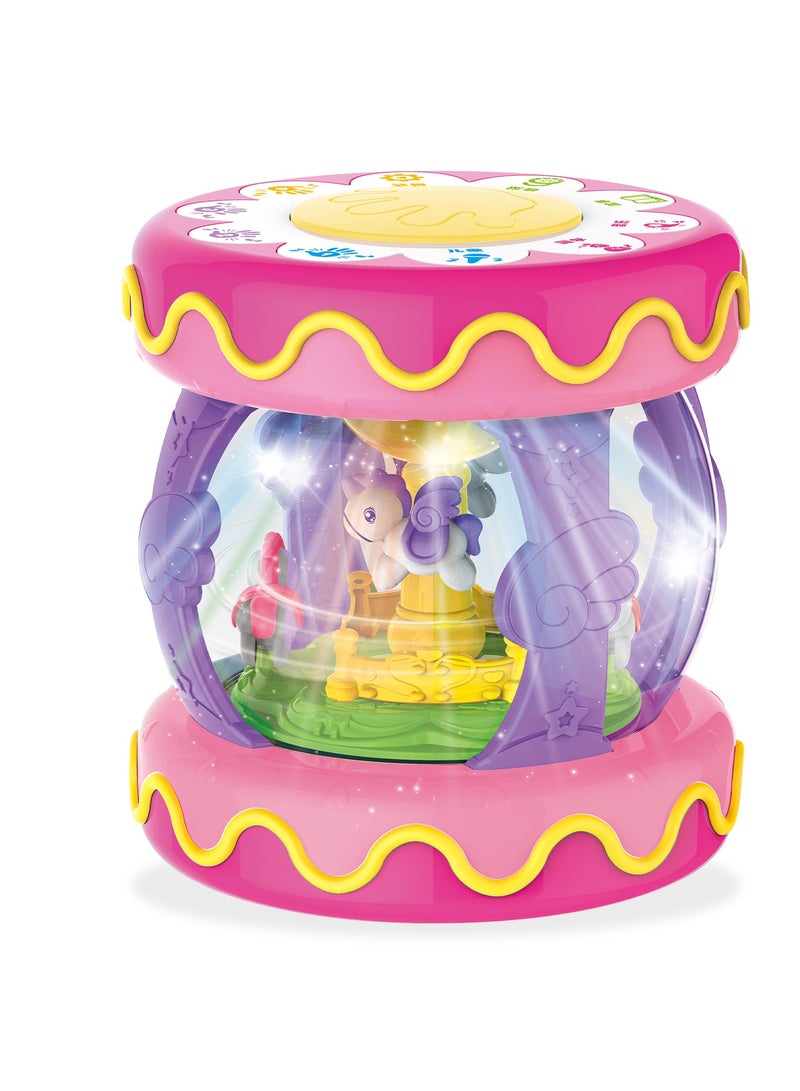 هوانجر الموسيقى مرح جولة الذهاب لعبة أطفال ، طبل الروتاري مضيئة ، لعبة تعليمية ( دول مجلس التعاون الخليجي معتمدة لعبة تعليمية )