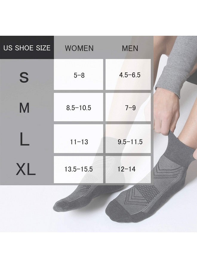 CS CELERSPORT CelerSport 6 Pack Men's Ankle Socks with Cushion, Sport Athletic Running Socks, 3 Dark Gray + 3 Gray, Large - Image 1