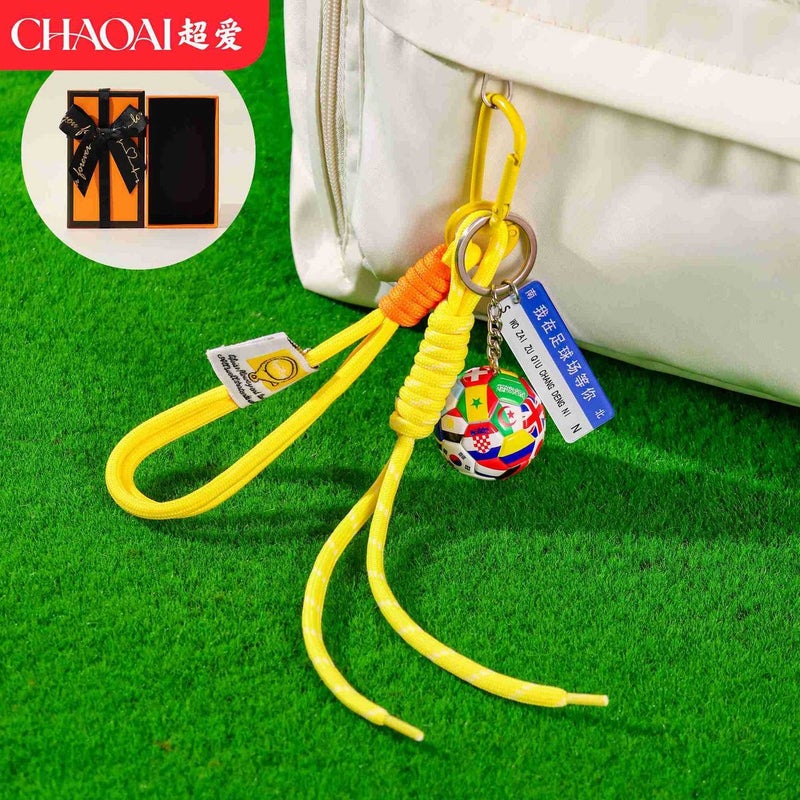 Creative Football Keychain - World Cup Globe Pendant for Couples and Backpacks - Image 1