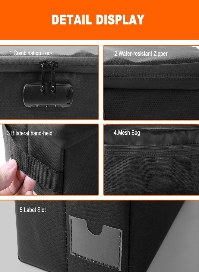 JUNDUN Collapsible CD Storage Box, Water-Resistant & Fireproof, Holds up to 165 Discs | 30 Full Jewel Cases | 60 Slim Cases, Durable CD Holder with Lid - Black - Image 4