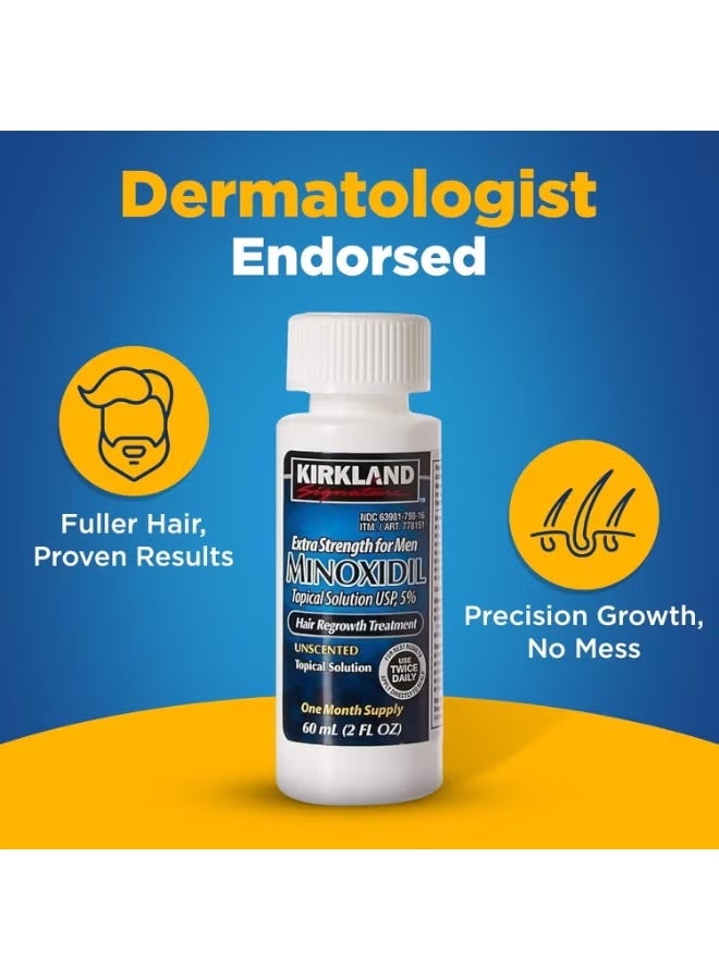 Kirkland 6 Bottles of 60ml Ultra - Strong 5% Minoxidil Hair Regrowth Treatment Set: Hassle - Free Hair Growth, Cost - effective Choice - Image 4
