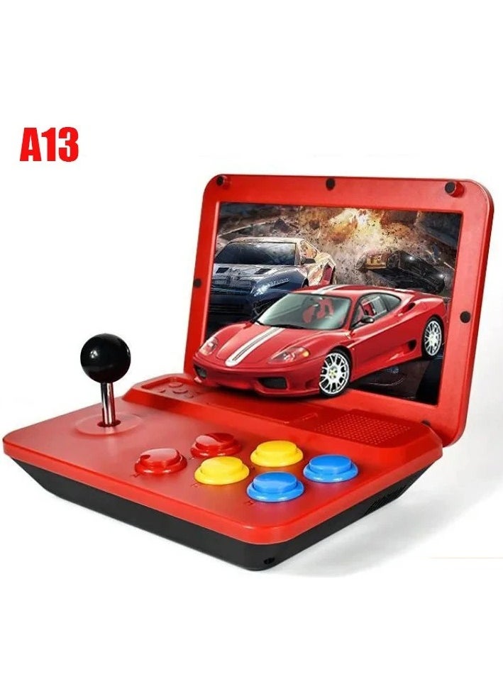 Verci A13 Retro Game Arcade 10 Inch Hd Large Screen Game Machine Folding Flip Rk3128 Chip Cpu Simulator Detachable Joystick (64G)  - Image 1