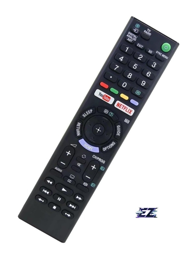 ELTRAZONE LCD/LED Remote Control Compatible with Sony Bravia Smart LCD, LED, UHD, OLED, QLED, 4K Ultra HD TV with YouTube, Netflix Function – Black, Battery Included - Image 2