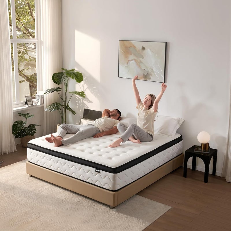 Hybrid Mattress in a Box, Gel Memory Foam, Independent Pocket Springs, High Elasticity and Pressure Relief Design, Breathable and Soft, Medium Hardness (150 * 200 * 30) - Image 2