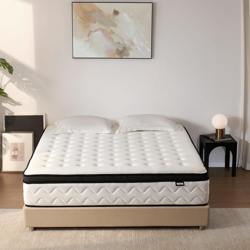 Hybrid Mattress in a Box, Gel Memory Foam, Independent Pocket Springs, High Elasticity and Pressure Relief Design, Breathable and Soft, Medium Hardness (150 * 200 * 30) - Image 3