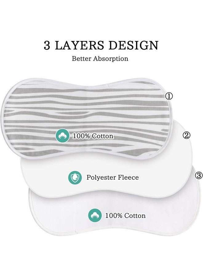 أطفال صغيرة مجموعة مناشف تجشؤ الأطفال الصغار من ليتل توتس، مصنوعة من القطن بنسبة 100%، منشفة تجشؤ ناعمة وماصة للأطفال حديثي الولادة والرضع، عبوة من 5 قطع للجنسين (فلاينج سكاي) (رمادي جانجل) - Image 1