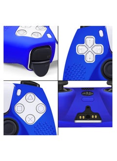 Generic PS5 Controller Silicone Cover Ultra Grip Anti-Slip Cover Protective Case Sleeve for Sony Playstation 5 Controller (Blue)  - Image 3