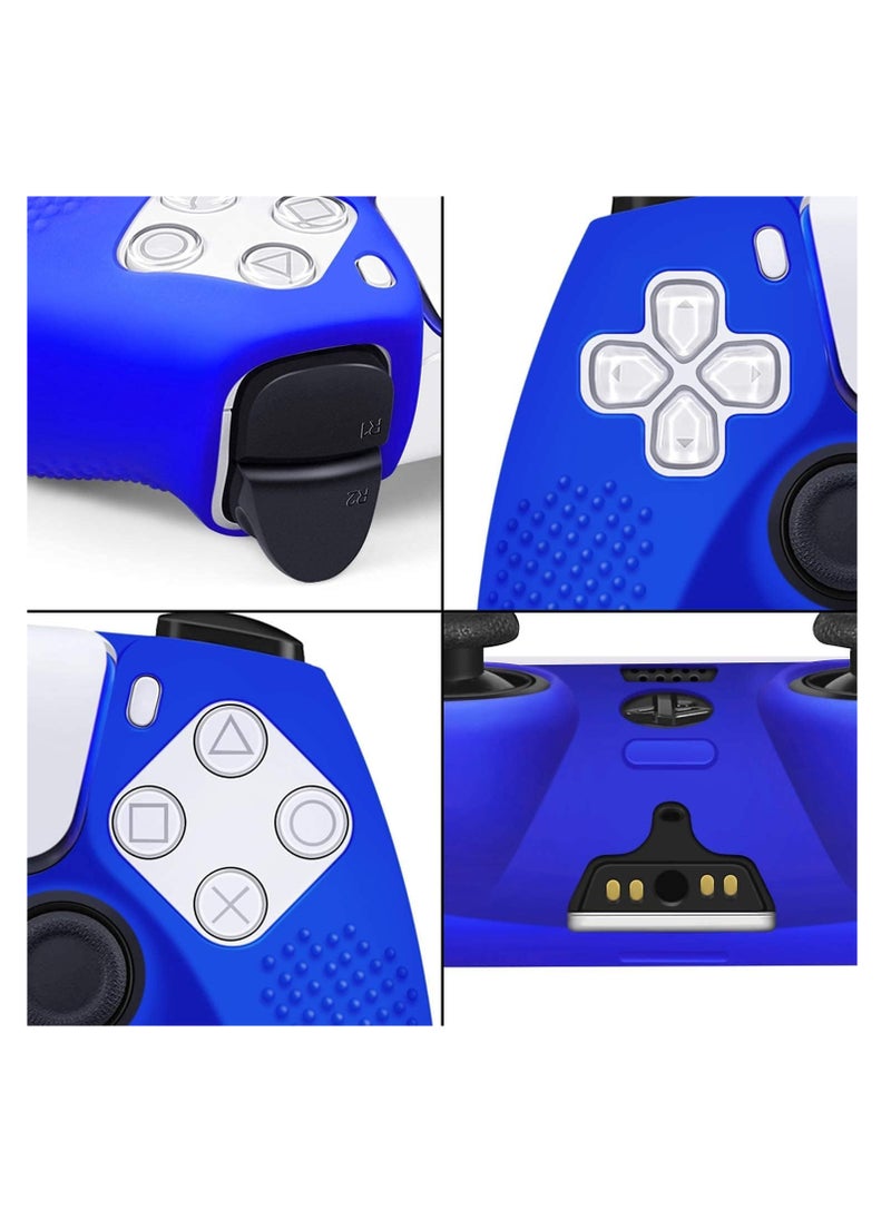 Generic PS5 Controller Silicone Cover Ultra Grip Anti-Slip Cover Protective Case Sleeve for Sony Playstation 5 Controller (Blue)  - Image 3
