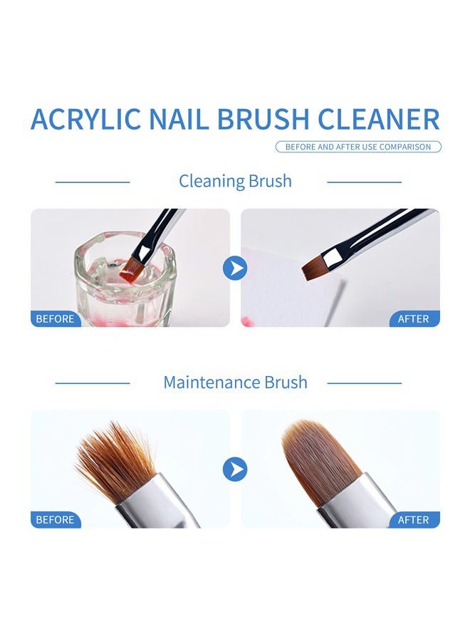 SULLMAR Nail Brush Cleaner 5fl.oz 150ml Nail Brush Cleaner And Conditioner Quickly Clean Nail Art Brush Acrylic Nail Brush DIY Salon At Home - Image 2