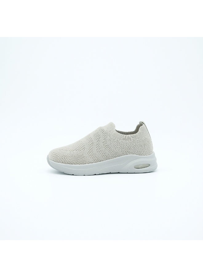 syrupKid's Slip-On Knit Mesh Sneakers, Lightweight Walking Shoes, Breathable Athletic Comfort Footwear