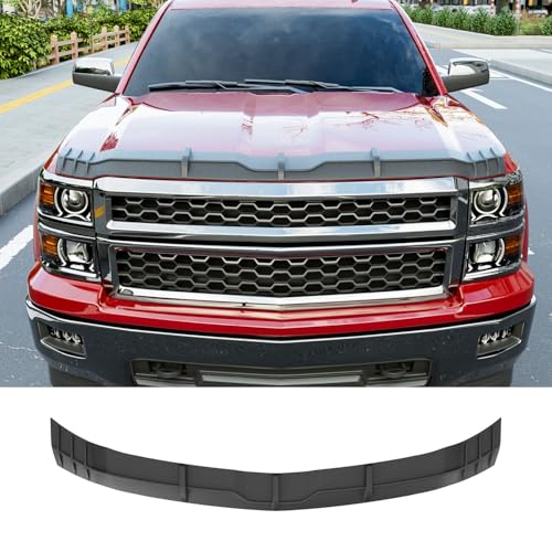 powoq Hood Protector Compatible with 2014 2015 Chevy Silverado Hood Shield Deflector TPE Replacement for 2014 2015 Chevy Silverado Accessories - Image 1