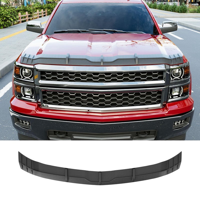powoq Hood Protector Compatible with 2014 2015 Chevy Silverado Hood Shield Deflector TPE Replacement for 2014 2015 Chevy Silverado Accessories - Image 2