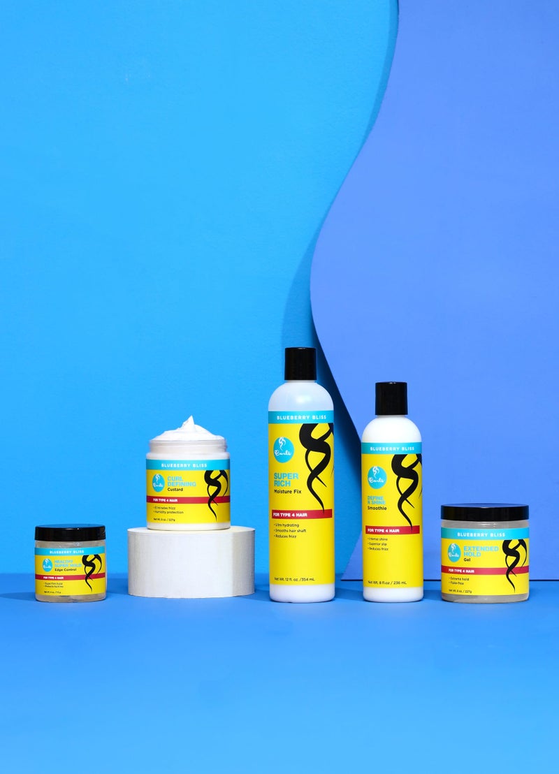 Curls Blueberry Bliss Extended Hold Gel - 8 oz, Flake-Free Strong Hold Curly Hair Gel for Styling Type 4 Hair, No Dryness or Stiffness, Humidity Protection, Achieve Flawless Slicked-Down Coils - Image 3