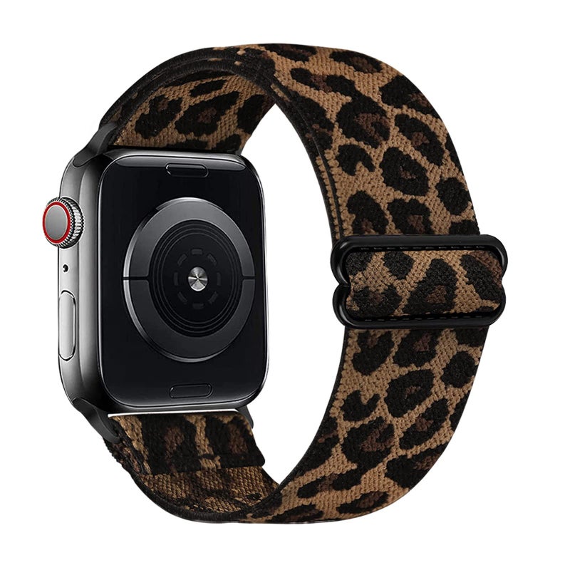ساعة نايلون مطاطية مقاس 20 مم لساعات iWatch مقاس 38 مم، 40 مم، 41 مم، 42 مم، 44 مم، 45 мм للسلسلة 7 و6 و5 و4 و3 و2 و1 وSE الفهد - Image 5