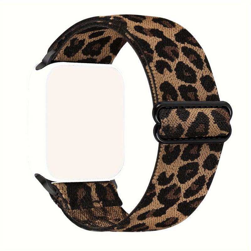 ساعة نايلون مطاطية مقاس 20 مم لساعات iWatch مقاس 38 مم، 40 مم، 41 مم، 42 مم، 44 مم، 45 мм للسلسلة 7 و6 و5 و4 و3 و2 و1 وSE الفهد - Image 1