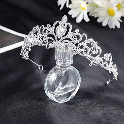 Gangel Baroque Rhinestone Crowns Vintage Queen Sliver Tiaras with Crystal Opal Crown Hair Accessories for Women And Girls Wedding Prom Birthday Party1 pc - Image 2