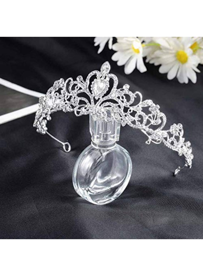 Gangel Baroque Rhinestone Crowns Vintage Queen Sliver Tiaras with Crystal Opal Crown Hair Accessories for Women And Girls Wedding Prom Birthday Party1 pc - Image 1