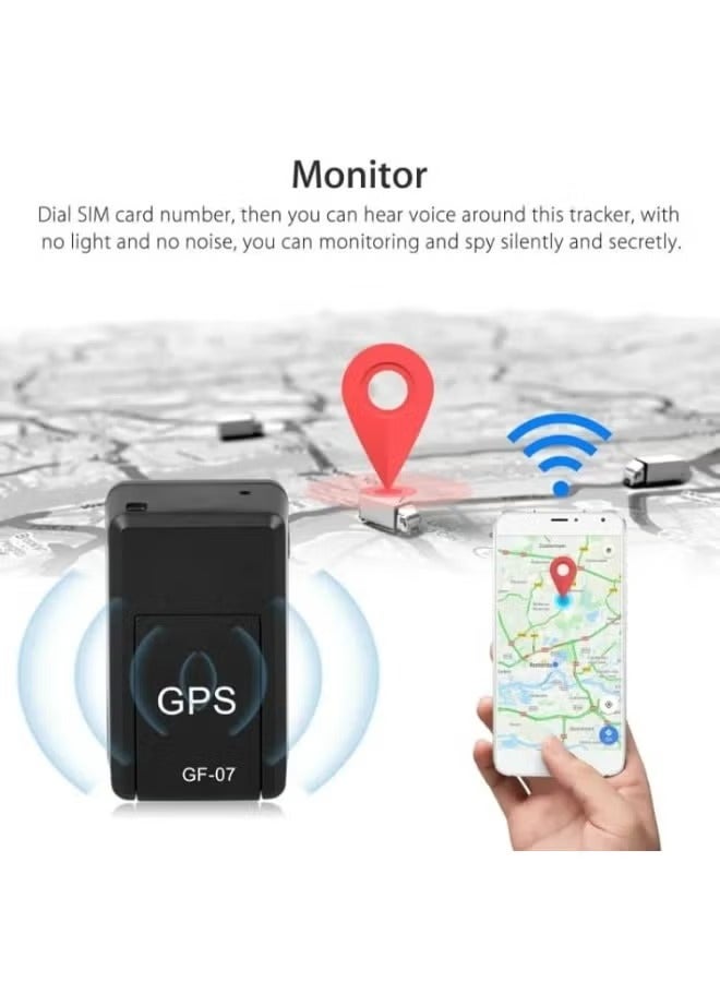 يويو تيك جهاز تتبع المواقع GPS صغير GF-07 - جهاز تتبع الموقع في الوقت الفعلي مع دعم شريحة SIM للسيارة والدراجة والأطفال والأمان الشخصي - Image 3