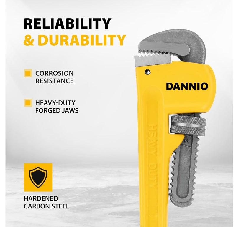Dannio 12-Inch Heavy-Duty Pipe Wrench – Adjustable Wrench for Plumbing & Industrial ... - Image 2