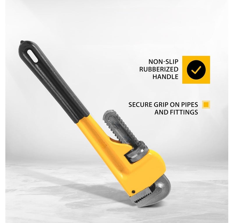 Dannio 12-Inch Heavy-Duty Pipe Wrench – Adjustable Wrench for Plumbing & Industrial ... - Image 3
