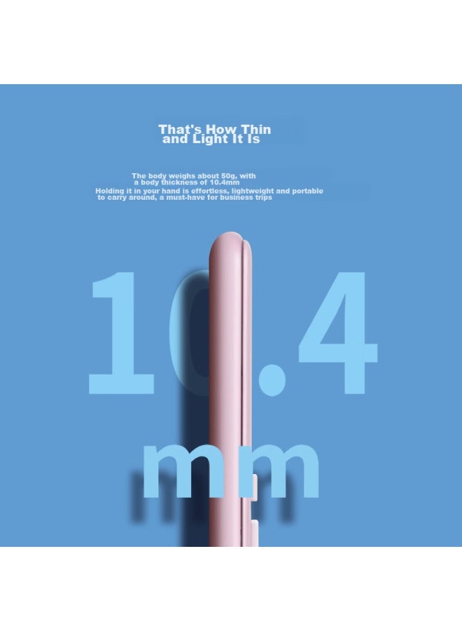 Deli Dual Power Portable Fashion Calculator With Slim Body And Silicone Keys For 4th Grade Students, Cute Desktop Calculator For Learning, Light Red 1200 - Image 2