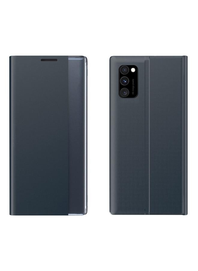 اس-توب جراب لهاتف Samsung Galaxy A71 5G، جراب هاتف من الجلد مع حامل قلاب من القماش بملمس عادي - Image 1