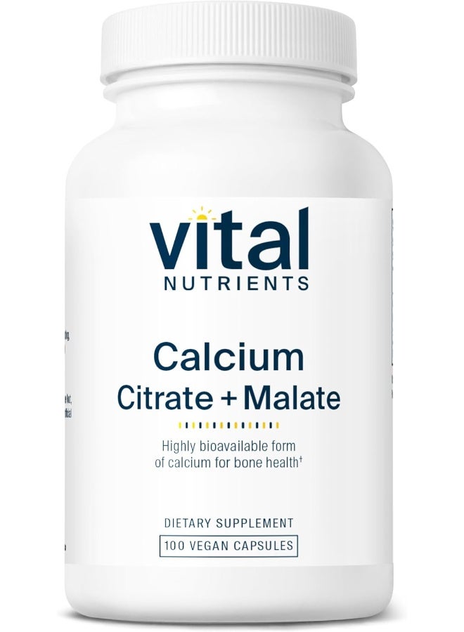 Vital Nutrients Calcium Citrate + Malate 150 mg 100 Capsules - Image 1