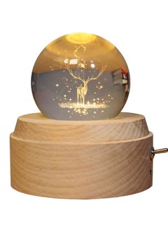 Generic Creative Gift Wooden Music Box For Girls Gift Elk Birthday Octave Crystal Ball Music Box Z1-Color:Dandelion-Dimensions:Music Box Fairy Tale  - Image 5