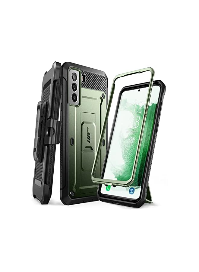 سوبكيس حافظة سلسلة Unicorn Beetle Pro لهاتف Samsung Galaxy S22 5G (إصدار 2022)، هيكل كامل بطبقة مزدوجة ومشبك حزام متين وحافظة بمسند بدون واقي شاشة مدمج (Guldan) - Image 2