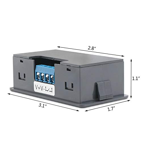 DROK Delay Relay Module, DC 6-30V Timer Relay 12V 24V 0.01s-9999min 50mA Digital Timer Cycle Delay Switch Module AC 220V Power On-Off Controller with LCD Display Switch Button Case - Image 5