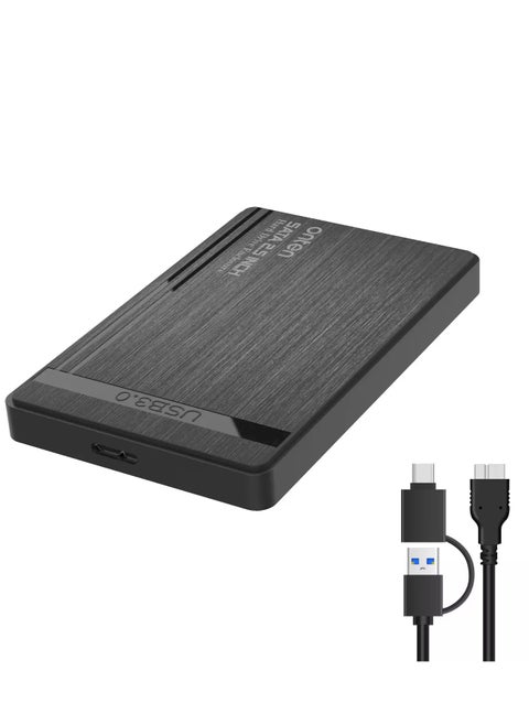حافظة خارجية UHD1 مقاس 2.5 بوصة لمحرك الأقراص الصلبة / SSD - حامل USB 3.2 Gen1 / USB-C إلى SATA - بسعة تصل إلى 5 تيرابايت - محرك أقراص ثابتة خارجي للكمبيوتر المحمول والكمبيوتر الشخصي | أوتن-UHD1