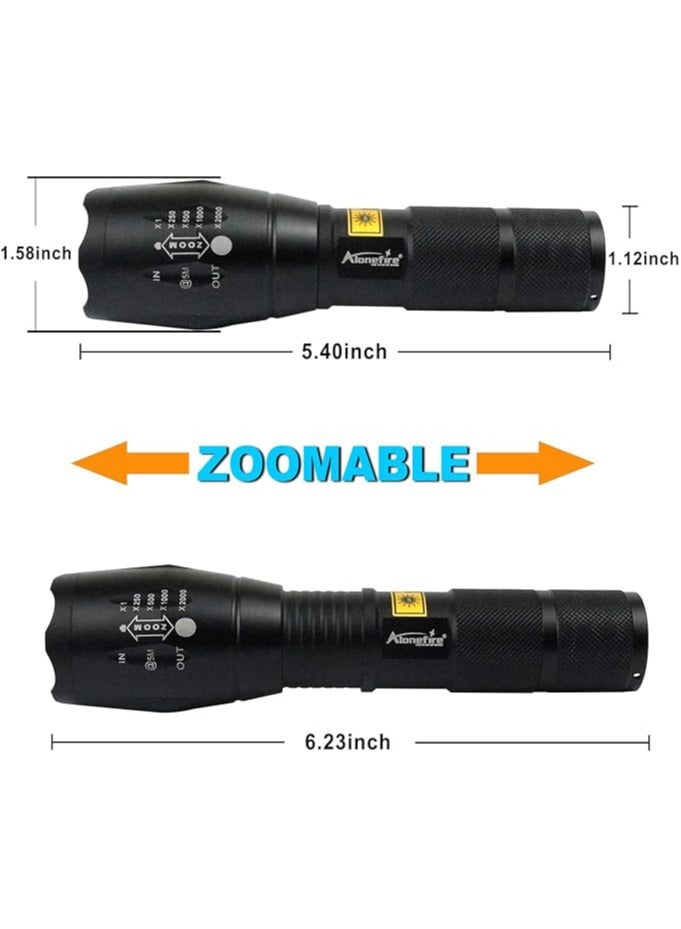 Aventik D Edison Design 365nm 395nm 2 in 1 Zoomable UV Flashlight &365nm Black Filter UV Flashlights Detector For Cat/Dog Urine, Pet Stains And Fluorescent Agents & Security Code - Image 2