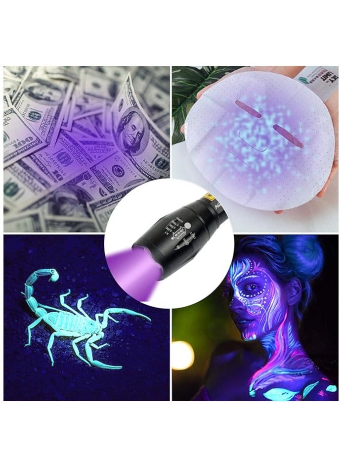 Aventik D Edison Design 365nm 395nm 2 in 1 Zoomable UV Flashlight &365nm Black Filter UV Flashlights Detector For Cat/Dog Urine, Pet Stains And Fluorescent Agents & Security Code - Image 5