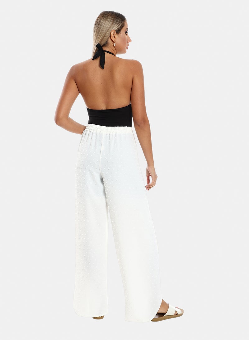 belle Full Legs Side Slits Slip On Cover Up Pants - Image 3
