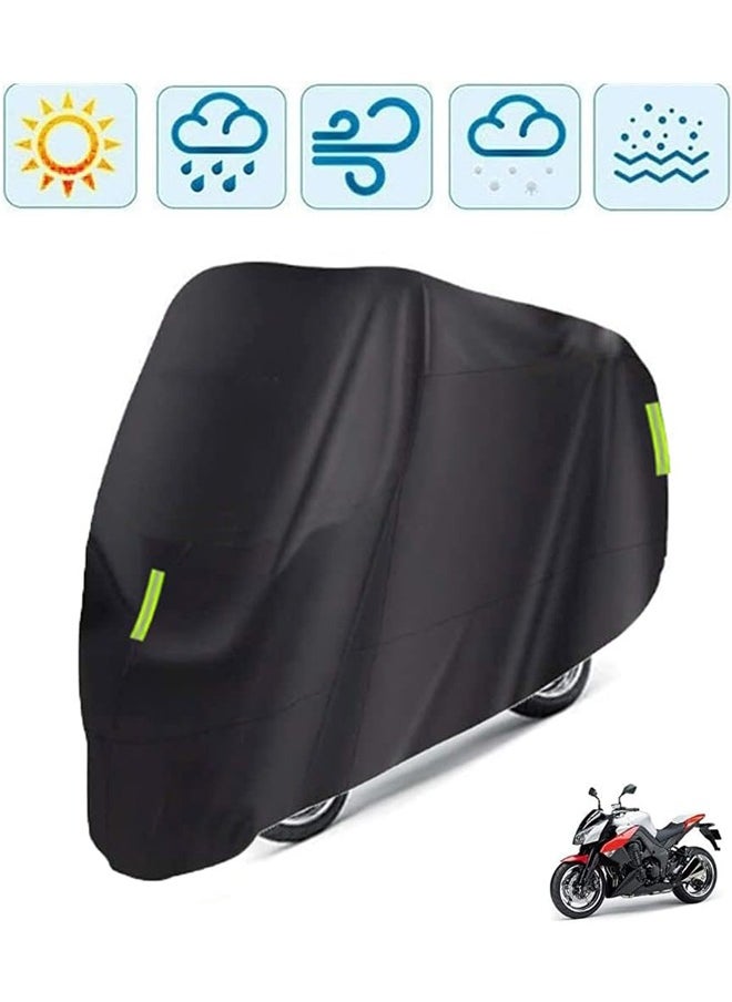 Hihonor Universal Motorcycle Cover,All Season Waterproof Outdoor Protection Against Dust, Debris, Rain  - Image 2