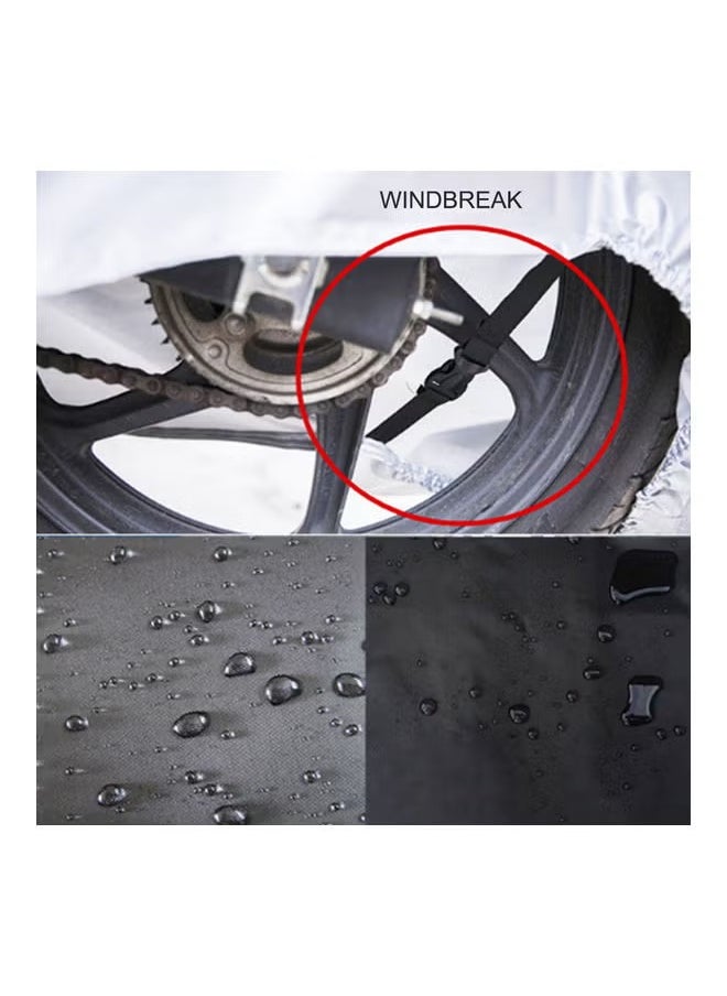 Hihonor Universal Motorcycle Cover,All Season Waterproof Outdoor Protection Against Dust, Debris, Rain  - Image 3