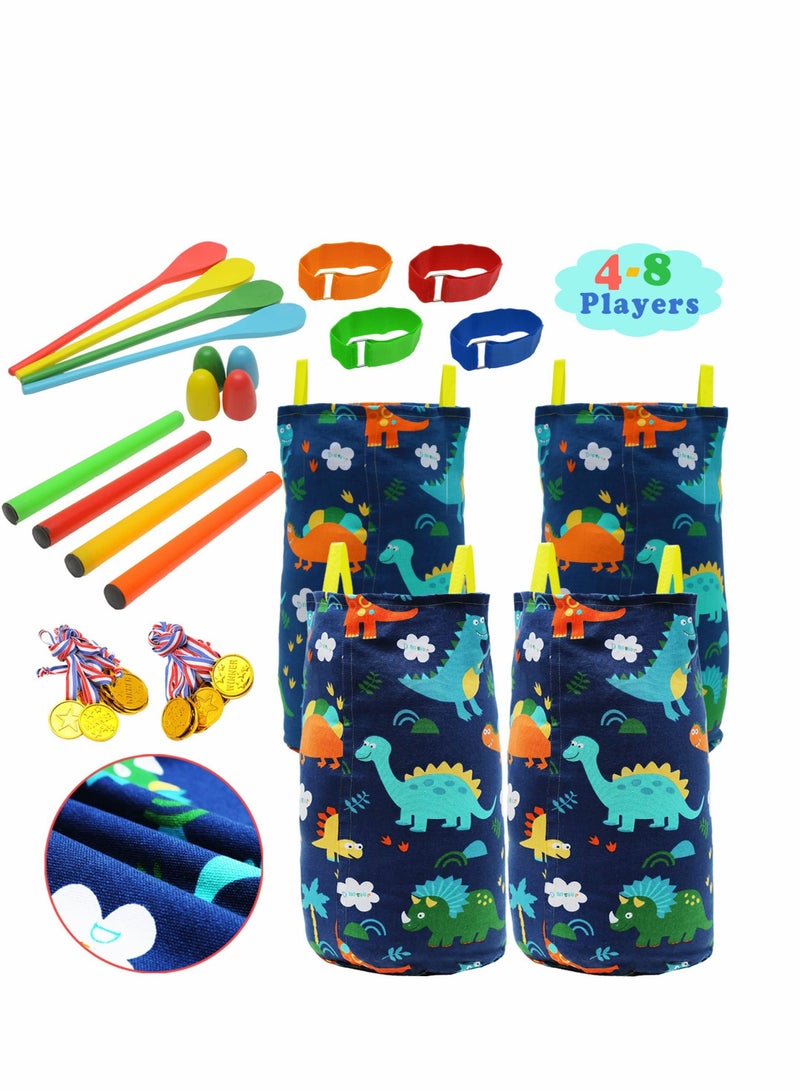 Excefore Outdoor Games for Kids, Potato Sack Race Bags, Bean Bag Toss, 3 Legged Bands, Egg and Spoon Game, Prizes, Outside Lawn Birthday Party Carnival, Camping (36 PCS) - Image 1